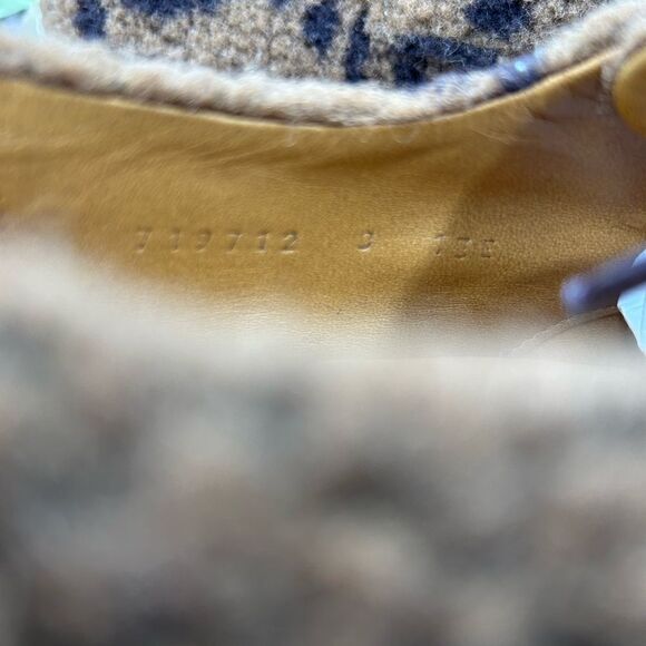 Men’s Gucci wool Shearling lace up shoes size 8, made in Italy - Picture 8 of 9